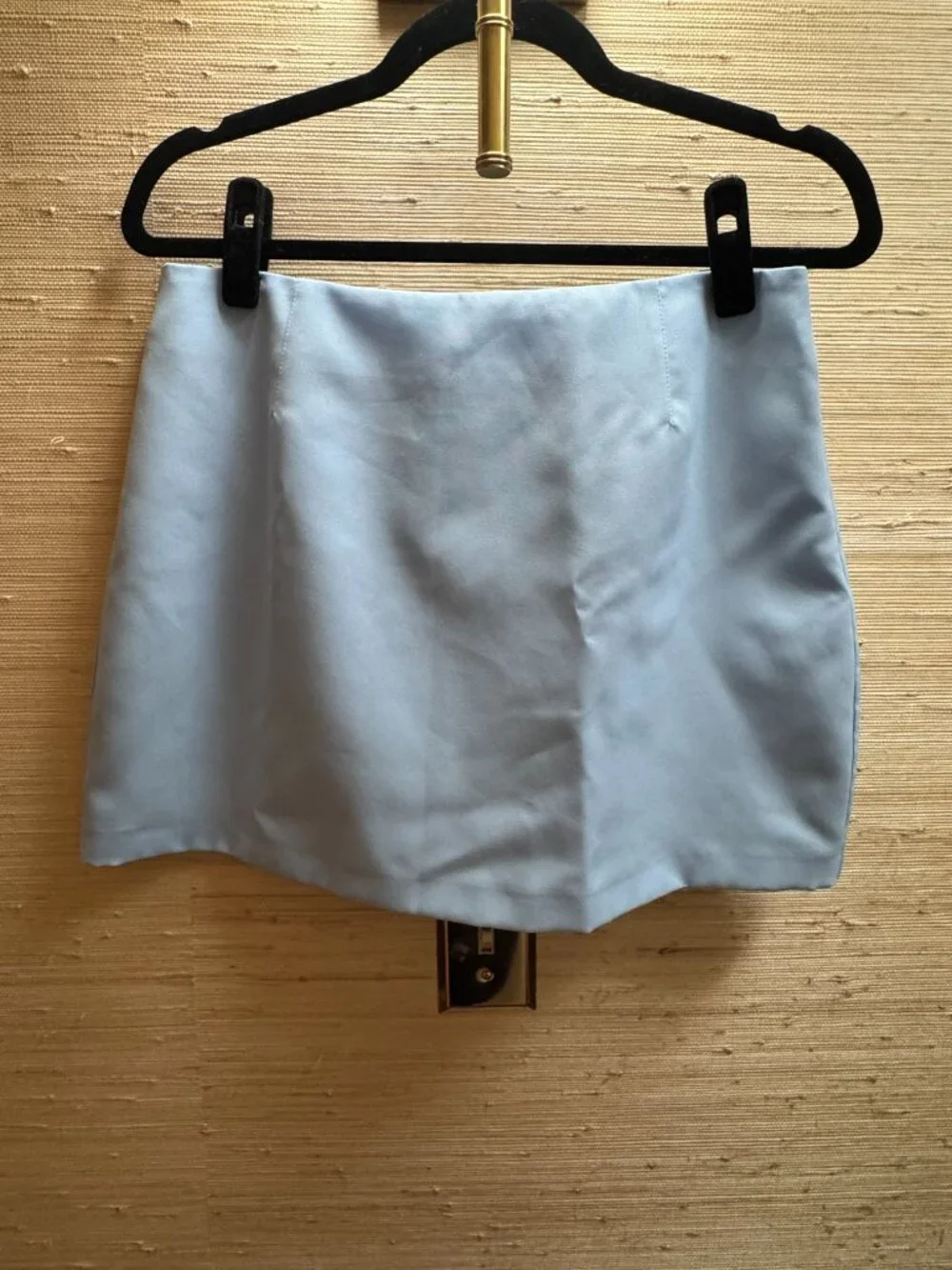 Miss Selfridge Baby Blue A-Line Mini Skirt Size 8